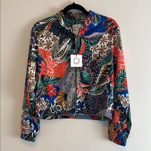 Vibrant Bomber Jacket with Artistic Design